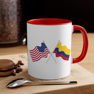 Colombia - Colombian and American Mug - Flags, Coffee Mug, Tea Mug