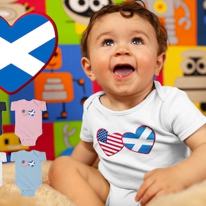 Scotland - Scottish and American Infant Bodysuit Baby Romper