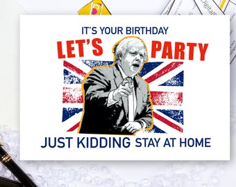 Boris Johnson Card Etsy
