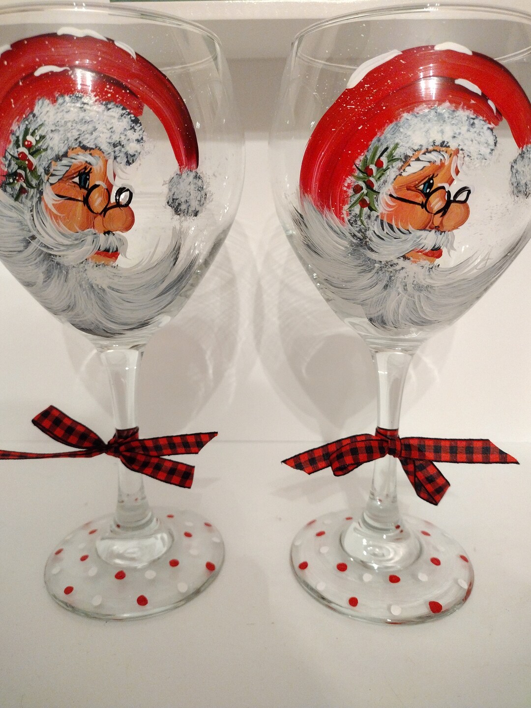 Hand Painted Fishbowl Wine Glass Set Etsy