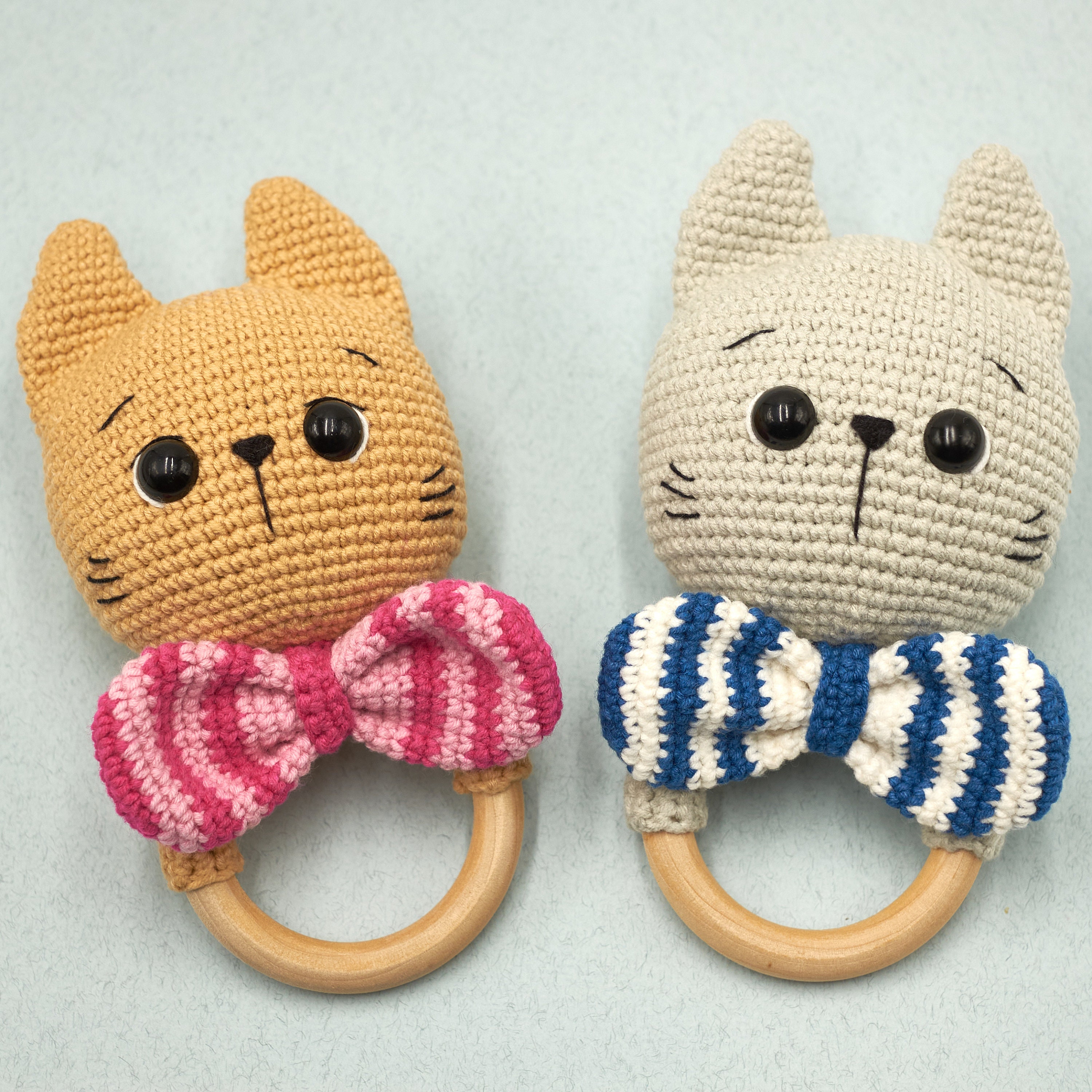 Baby Rattle PATTERN Crochet Kitten. Amigurumi Baby Rattle Cat. - Etsy
