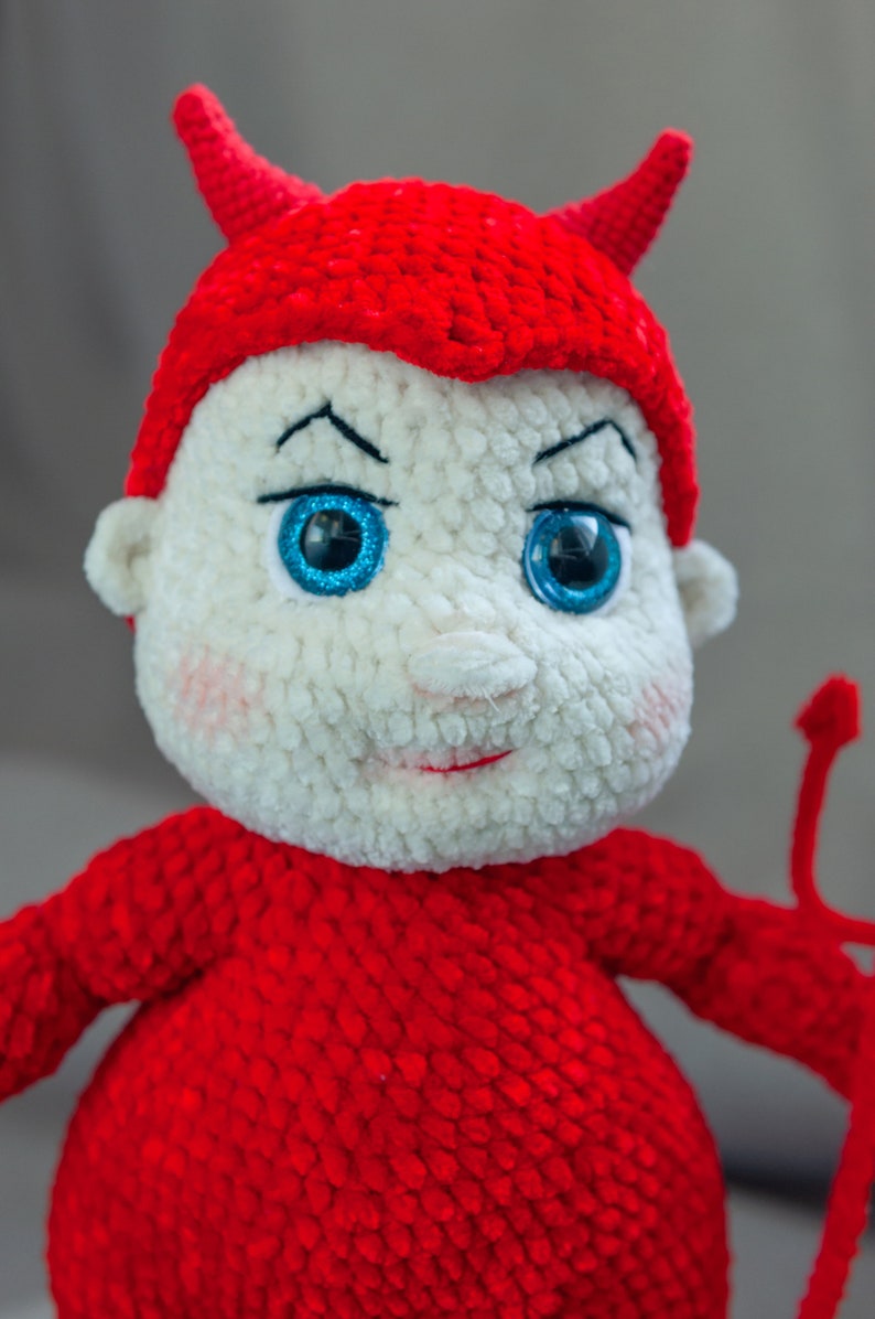 Crochet Baby Devil Pattern: Halloween Amigurumi Plush Toy (Digital PDF) image 5