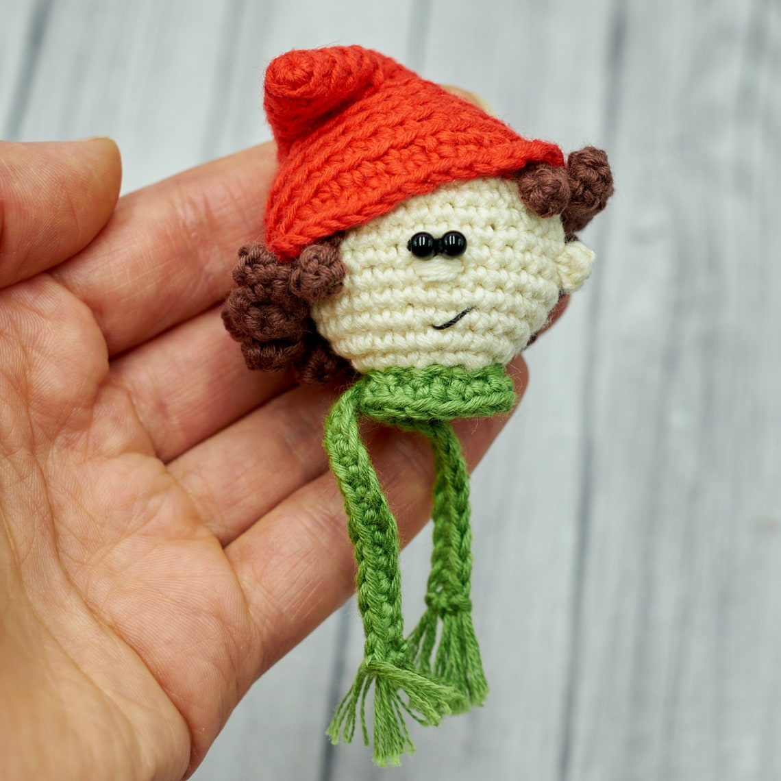 Crochet PATTERN Brooch Keychain Gnome Amigurumi Pattern Etsy
