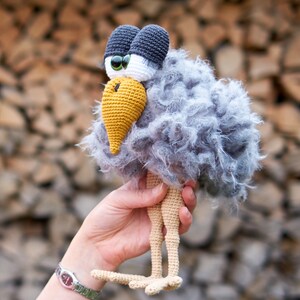 Crochet PATTERN ostrich amigurumi pattern Crochet ostrich toy pattern Ostrich crochet pdf pattern Original crochet bird amigurumi image 2