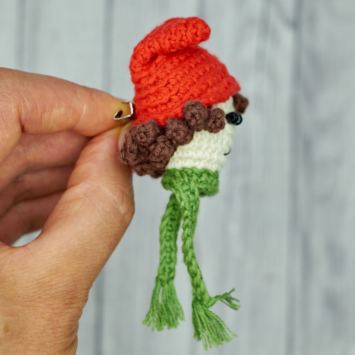 Crochet PATTERN Brooch Keychain Gnome Amigurumi pattern Etsy