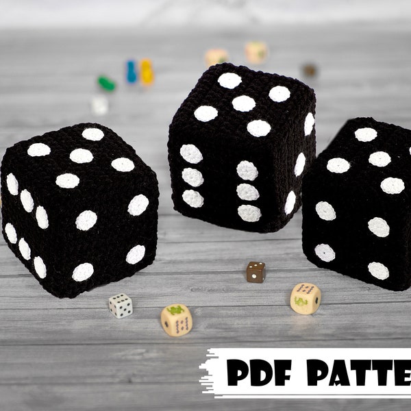 Dice. Crochet PATTERN. Crochet playing cube pattern Game cube toy Handmade dices PDF pattern Crochet dice Cube with dots small cubes Würfel