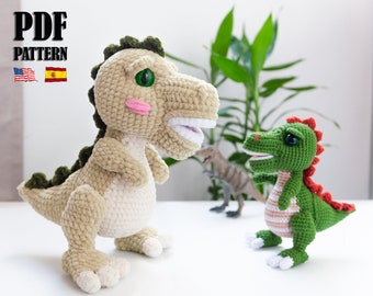 Crochet Dinosaur Pattern: Amigurumi Plush Dino Toy (PDF Pattern)