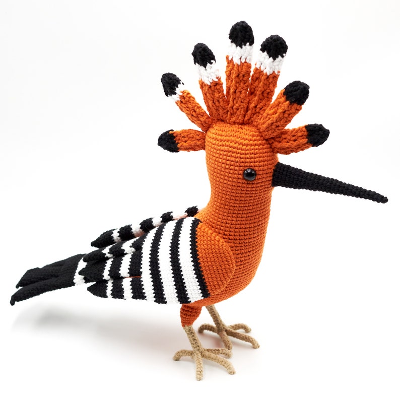 Hoopoe Crochet amigurumi PATTERN Amigurumi toy pattern Crochet hoopoe pattern bird crochet pdf pattern Original crochet amigurumi birds image 10