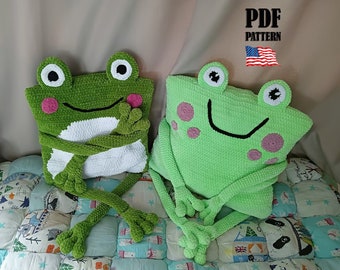 Crochet Frog Cushion Cover PATTERN: Plush Pillow, Kids Room Decor (PDF Pattern)