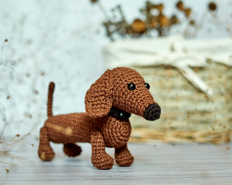 Dackel Amigurumi Häkelanleitung Hund Amigurumi häkeln Anleitung Dackel Spielzeug Anleitung Hund Häkelanleitung Pdf Handgemachte Wursthund image 2