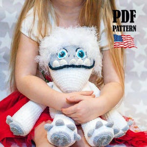 Crochet Yeti Pattern: Everest Amigurumi Monster Toy. Halloween bigfoot (PDF Pattern)