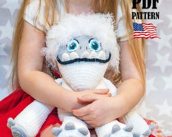 Crochet Yeti Pattern: Everest Amigurumi Monster Toy. Halloween bigfoot (PDF Pattern)