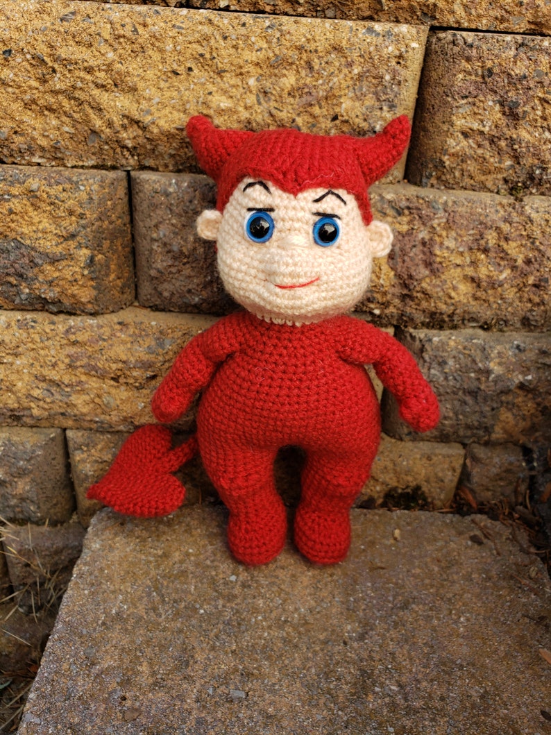 Crochet Baby Devil Pattern: Halloween Amigurumi Plush Toy (Digital PDF) image 8