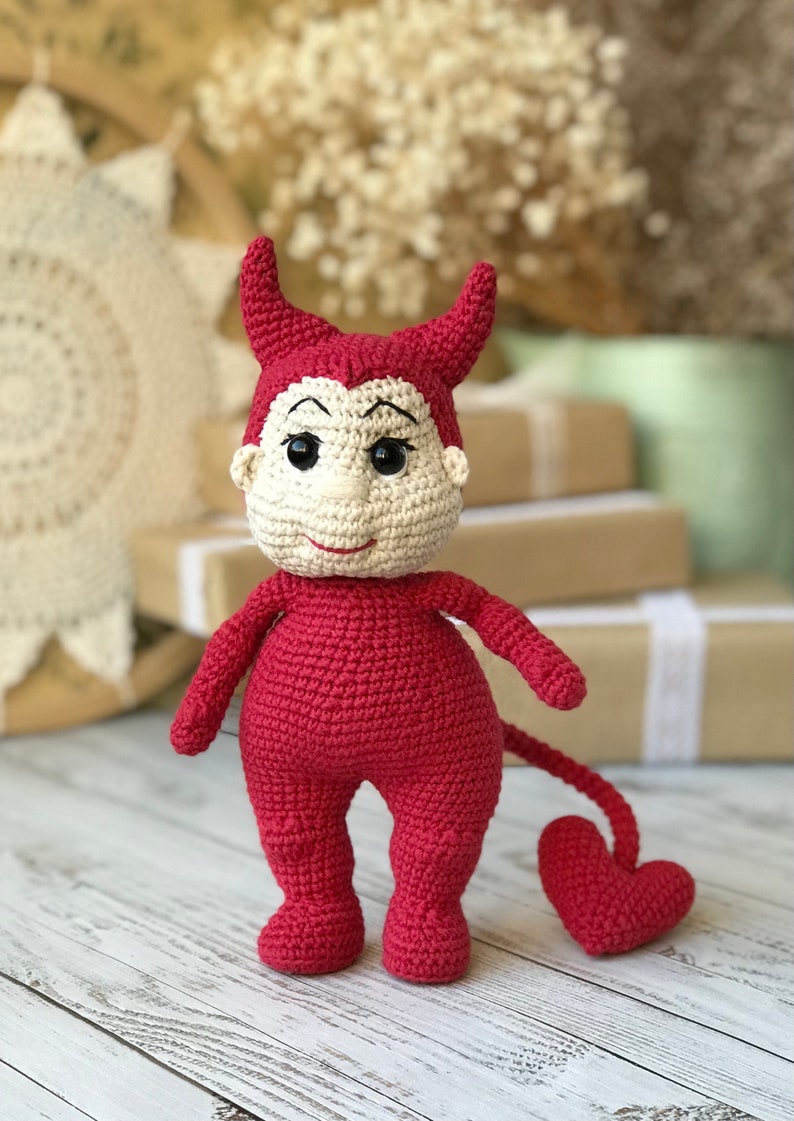 Crochet Baby Devil Pattern: Halloween Amigurumi Plush Toy (Digital PDF) image 9
