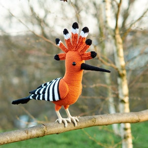 Hoopoe Crochet amigurumi PATTERN Amigurumi toy pattern Crochet hoopoe pattern bird crochet pdf pattern Original crochet amigurumi birds image 5