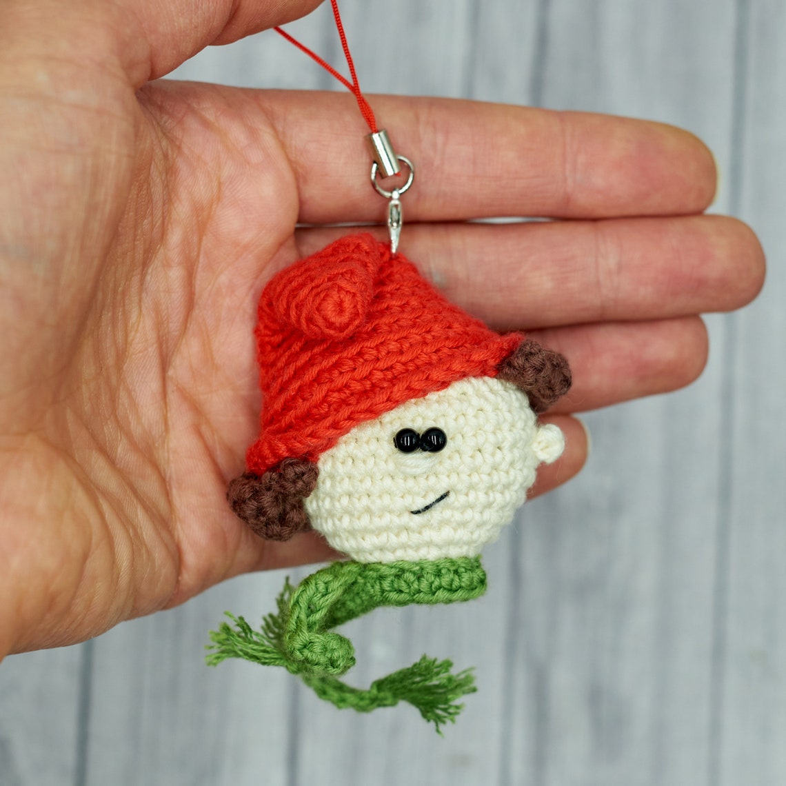 Crochet PATTERN Brooch Keychain Gnome Amigurumi pattern Etsy