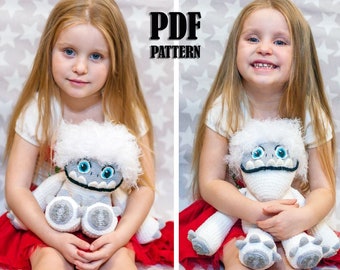 Häkelanleitung Yeti Everest. Amigurumi Muster Plüschtier. Stoffmonster für Kinder. Stofftier für Halloween. Digitales PDF