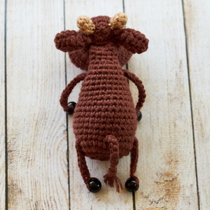 Crochet PATTERN Keychain bull Amigurumi pattern Crochet bull key chain toy pattern bull Handmade key ring bull PDF pattern cow image 8