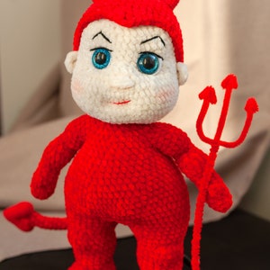 Crochet Baby Devil Pattern: Halloween Amigurumi Plush Toy (Digital PDF) image 6