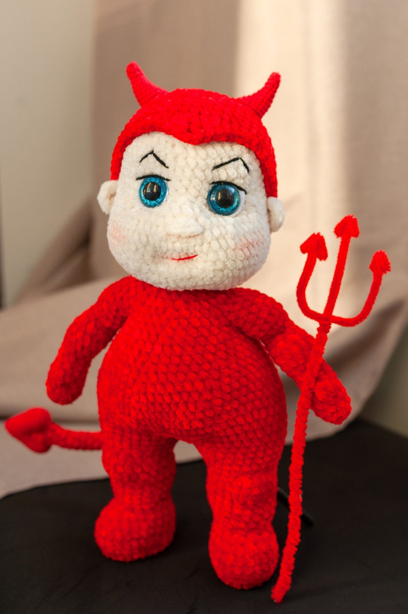 Crochet Baby Devil Pattern: Halloween Amigurumi Plush Toy (Digital PDF) image 6