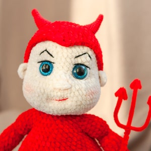 Crochet Baby Devil Pattern: Halloween Amigurumi Plush Toy (Digital PDF) image 3