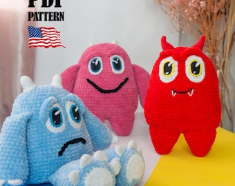 Crochet Monster Pattern: Halloween Amigurumi Toy (PDF English Pattern)