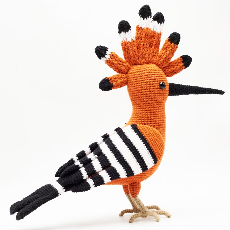 Hoopoe Crochet amigurumi PATTERN Amigurumi toy pattern Crochet hoopoe pattern bird crochet pdf pattern Original crochet amigurumi birds image 8