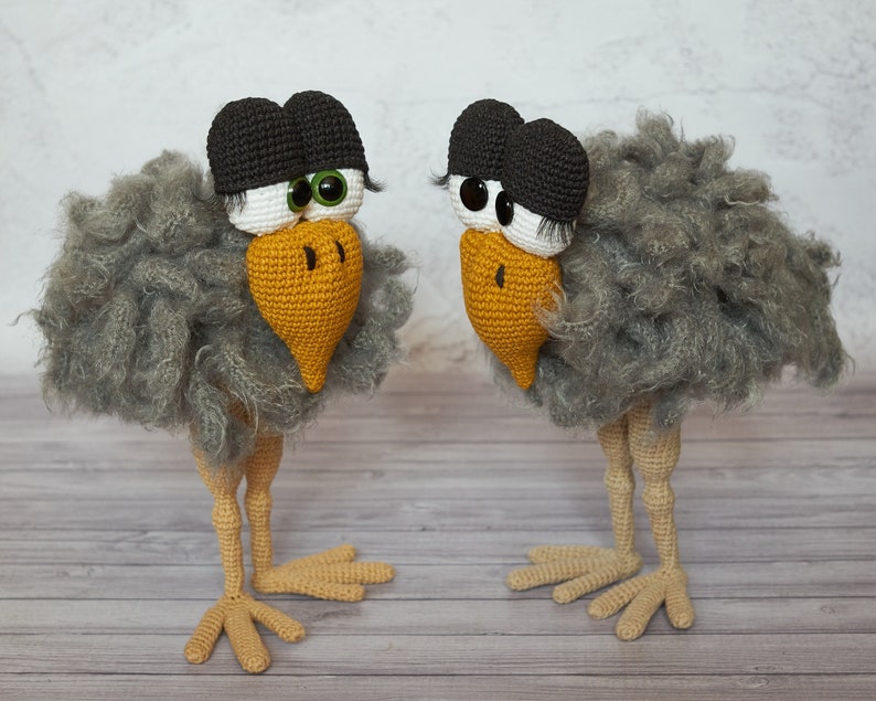 Crochet PATTERN ostrich amigurumi pattern Crochet ostrich toy pattern Ostrich crochet pdf pattern Original crochet bird amigurumi image 7