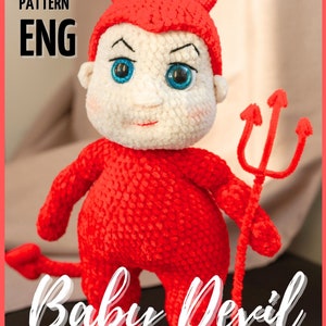 Crochet Baby Devil Pattern: Halloween Amigurumi Plush Toy (Digital PDF) image 2