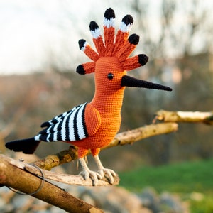 Hoopoe Crochet amigurumi PATTERN Amigurumi toy pattern Crochet hoopoe pattern bird crochet pdf pattern Original crochet amigurumi birds image 4