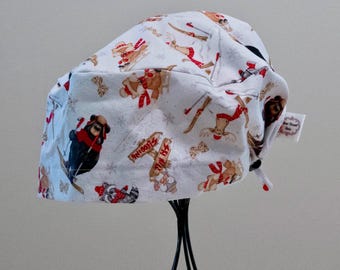 Women’s On The Slopes Toggle-back Scrub Hat or Surgical Cap  All Cotton/Bonnet ou Chapeau de chirurgie ajustable à l'arrière