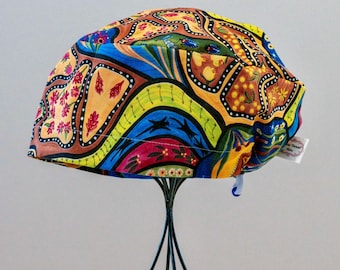 Women’s Down Under Toggle-Back Scrub Hat or Surgical Cap  All Cotton/Bonnet ou Chapeau de chirurgie ajustable à l'arrière