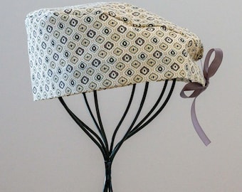 Unisex/Men’s Simple Motif Surgical Cap with Tie Back, All Cotton/Bonnet ou Chapeau de chirurgie avec attaches à l'arrière