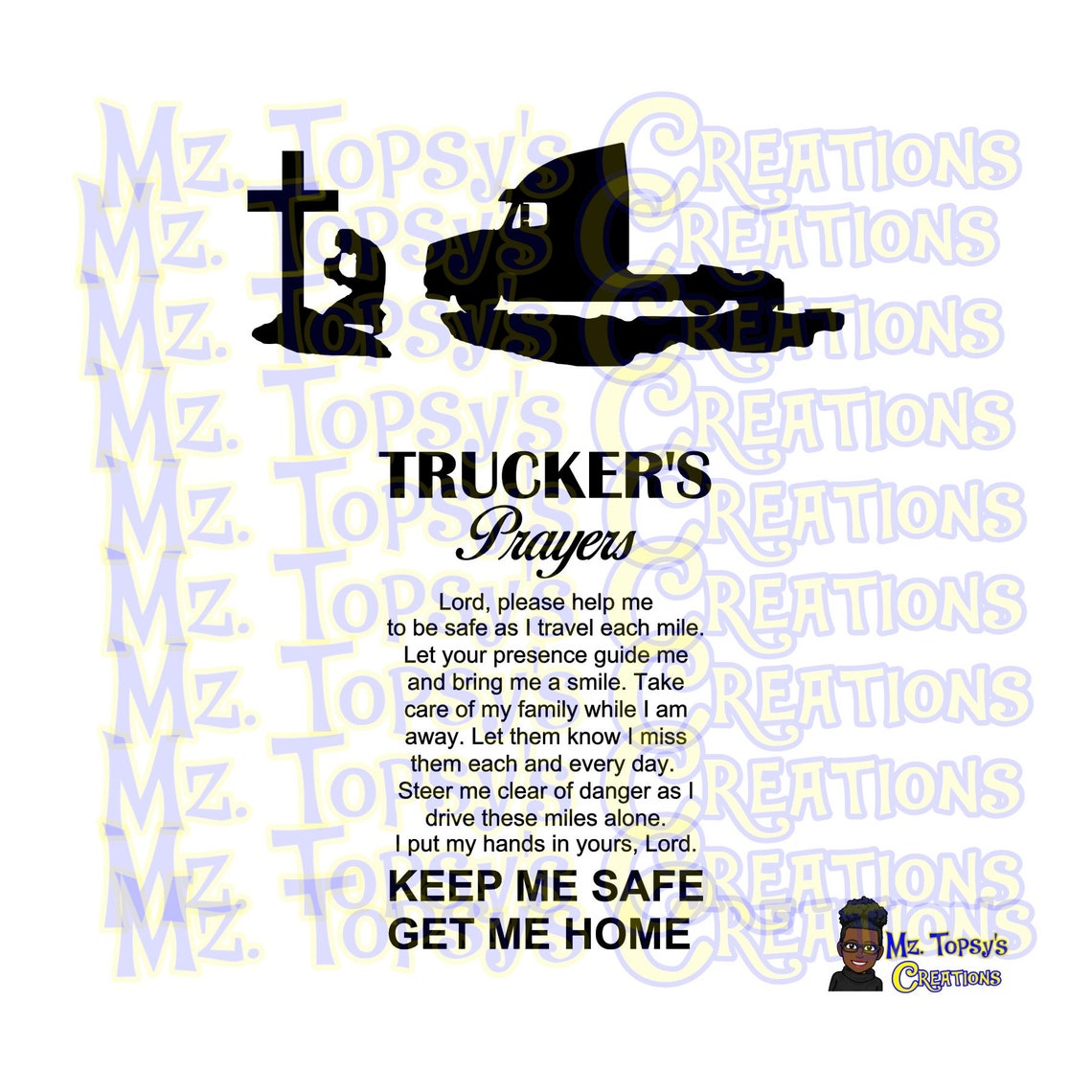 Targa In Latta Retrò 20x30 Cm - Trucker's Prayer Lord Please Help Me - Decorazione Da Parete Per Garage, Officina E Casa - Stile Americano Invecchiato - 2
