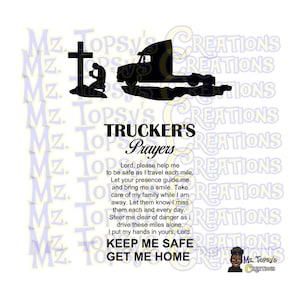 A Trucker&#39;s Prayer SVG PNG Instant Download