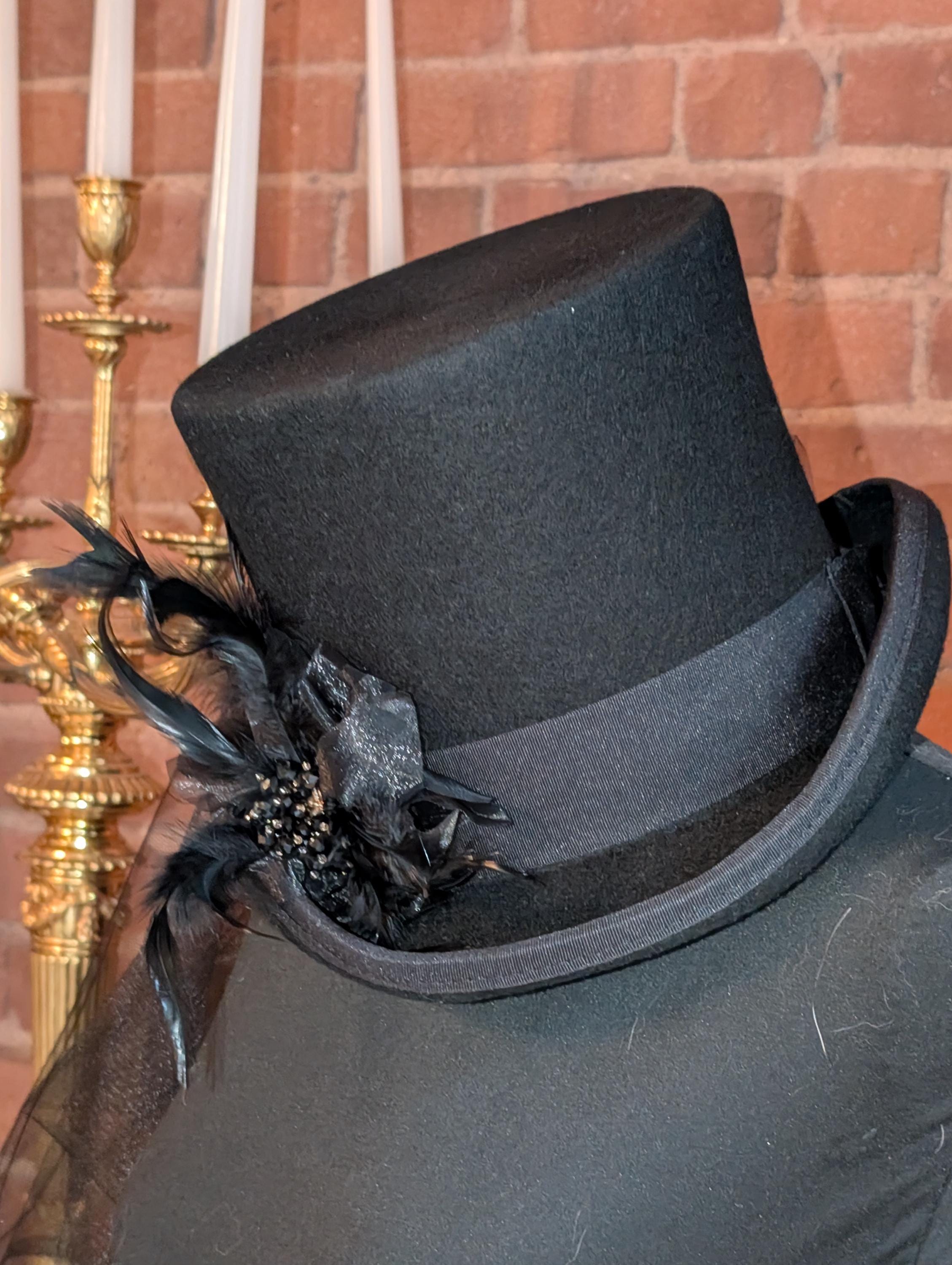 Vintage Victorian Riding Hat Lace Pearl Bow Wool Equestrian WPL 4384 il_fullxfull.7754614148_tly9.jpg main image 4
