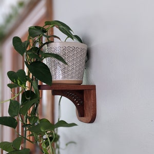 Floating Plant shelf / Minimalist display/ Modern shelf for plants or succulents / wood wall mount plant shelf