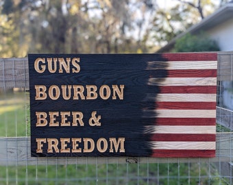 Hardwood American Bourbon Flag