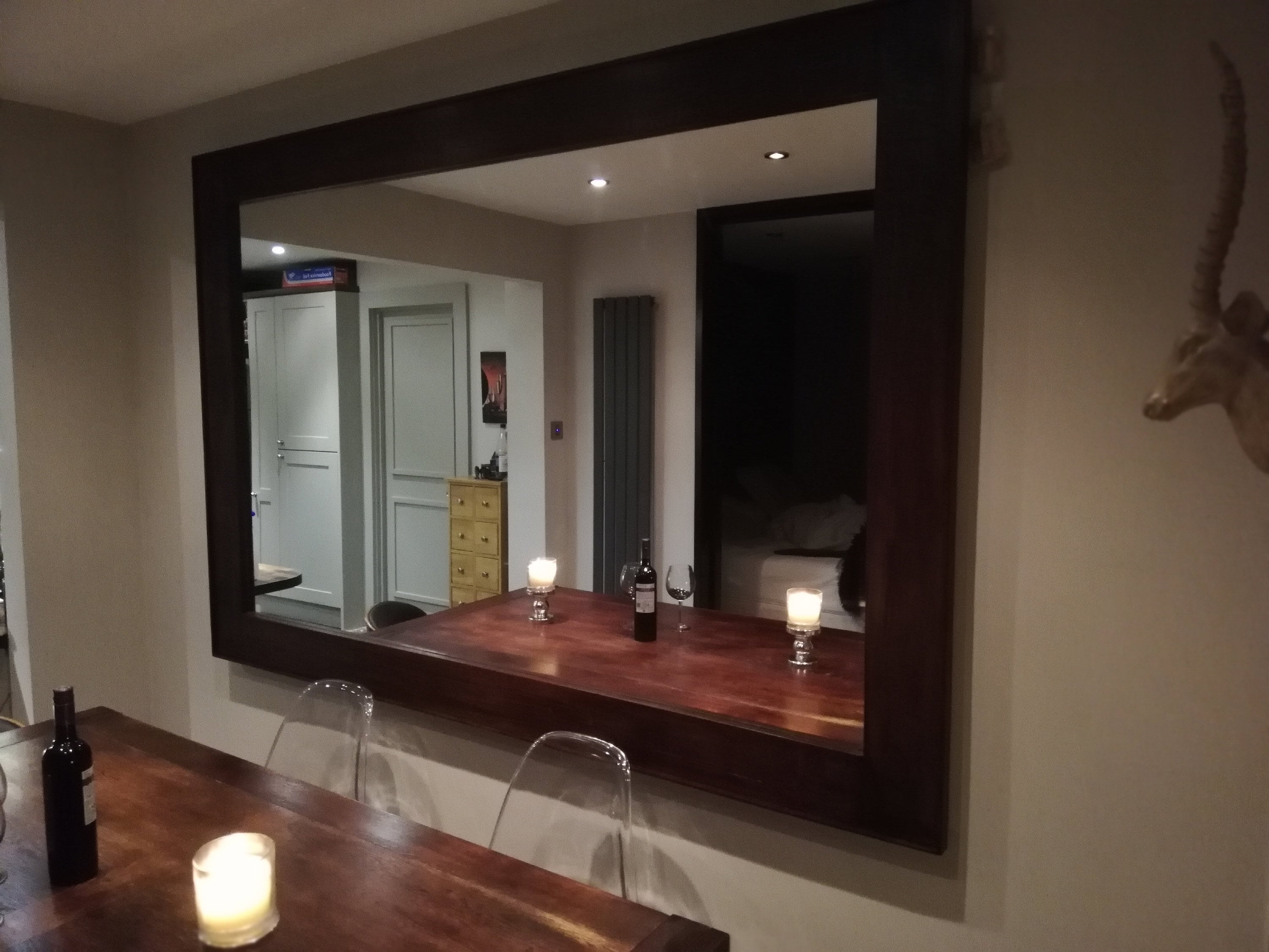 Extra Large Wood Frame Mirror - Etsy