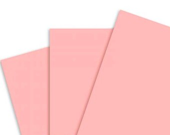 Pink Paper Card Stock package of 25 sheets 8.5 x 11, Cover Weight, FREE SHIP in US.