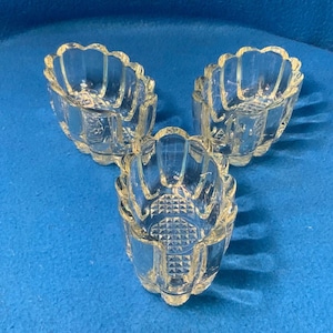 Juego de 3 piezas para buffet de cristal Princess House #438 con cuchara, tenedor y cuchillo.