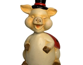 Porquinho Joaninha Asas Cofrinho de Cerâmica com Cabeça Oscilante para Economias