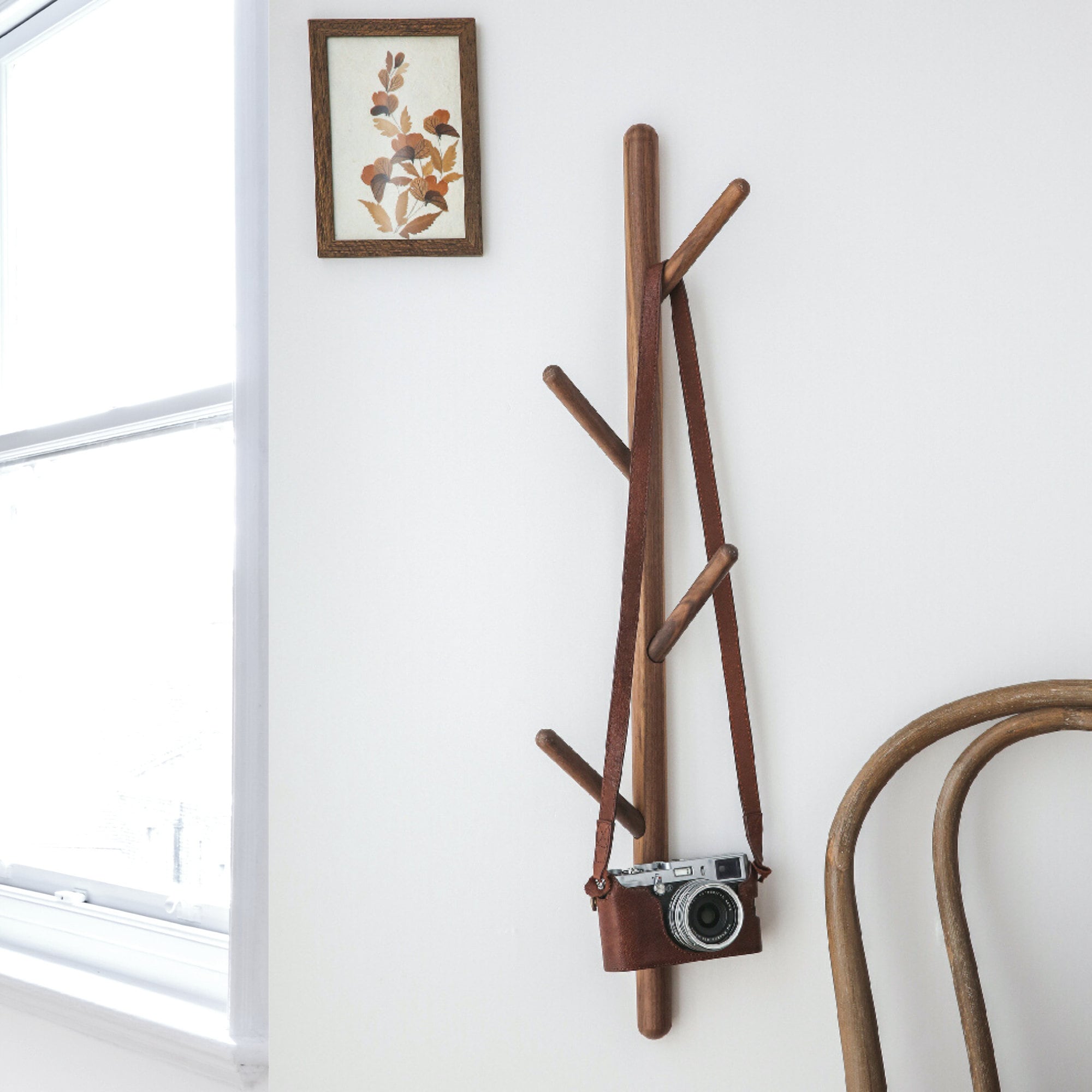 Wooden Coat Hanger Wall Mounted Coat Hanger Simple Etsy UK