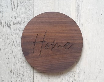 Custom Engraved Walnut Wood Sign, Wooden Custom Signage, Dark Wood Engraved Sign, Natural Wood Sign