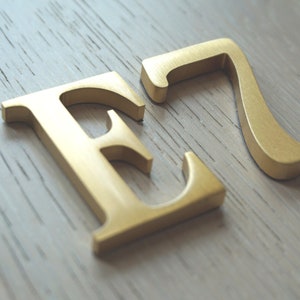 Gold Metal Numbers and Letters, Home Plaque Numbers, Door Numbers