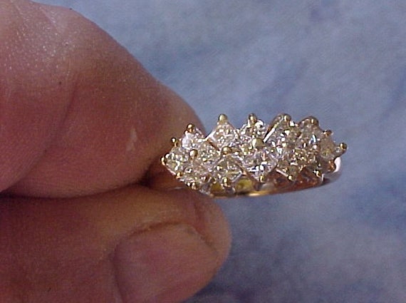 Ladies fine Natural Princess cut 1 Carat diamond … - image 1