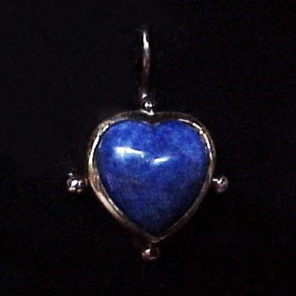 The Bulging Hearts Lapis Lazuli Italian Designed Vermeil Gold over Sterling  Silver Necklace and Earrings set Boxed.