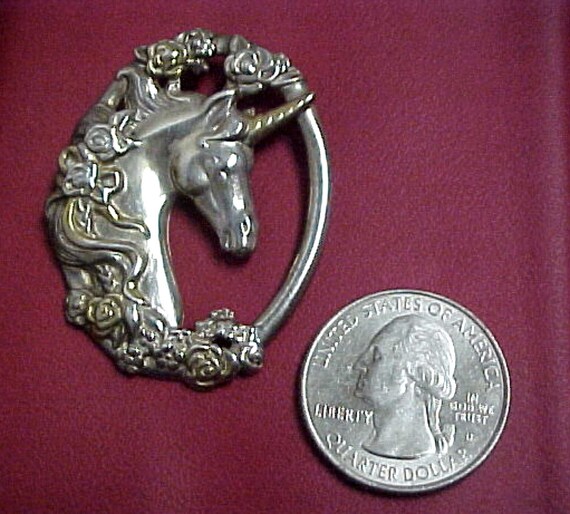 Divine Vintage Unicorn Pendant Gorham Silversmith… - image 3