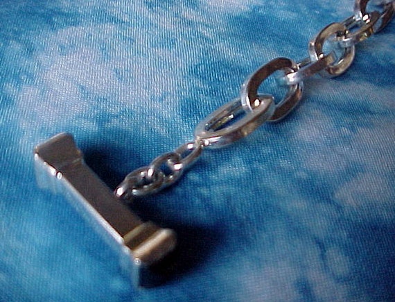 Lovely Italian 1/2 Inch Wide Sterling Silver Link… - image 4