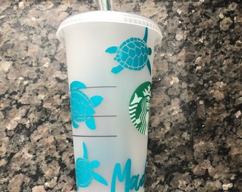 beach themed yeti cup